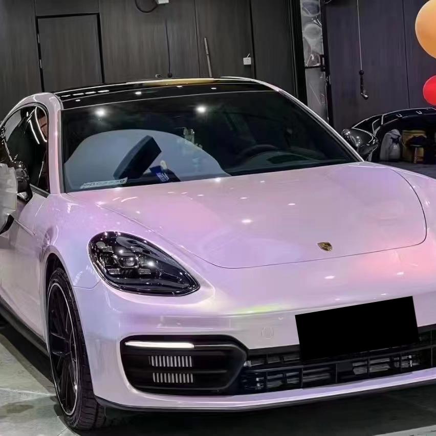 Transform Your Ride with Gloss Peach Pink Car Vinyl Wrap PET