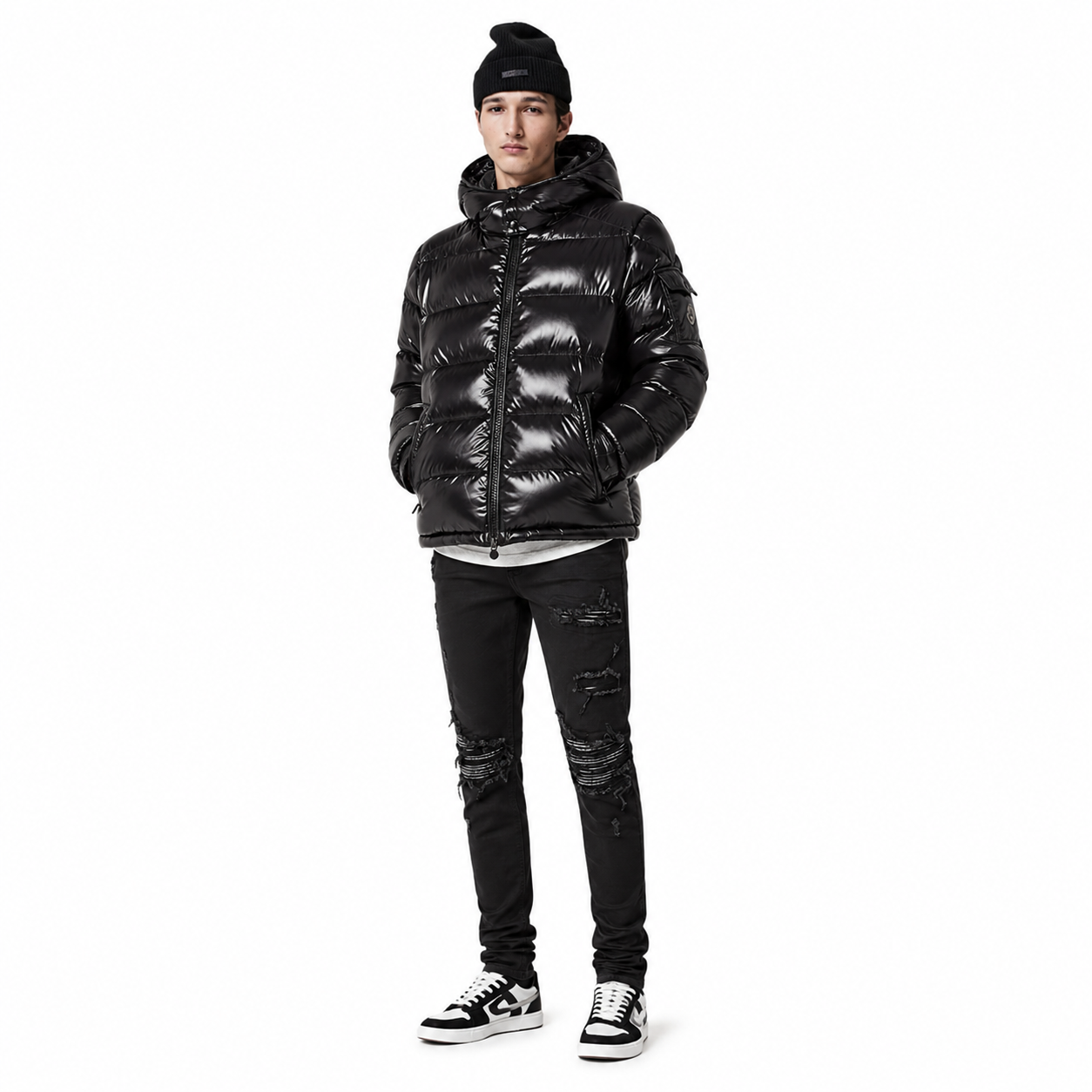 Moncler Maya Short Down Jacket Black (NFC) +Amiri Jeans PK 602 Reps - Pk Stockx