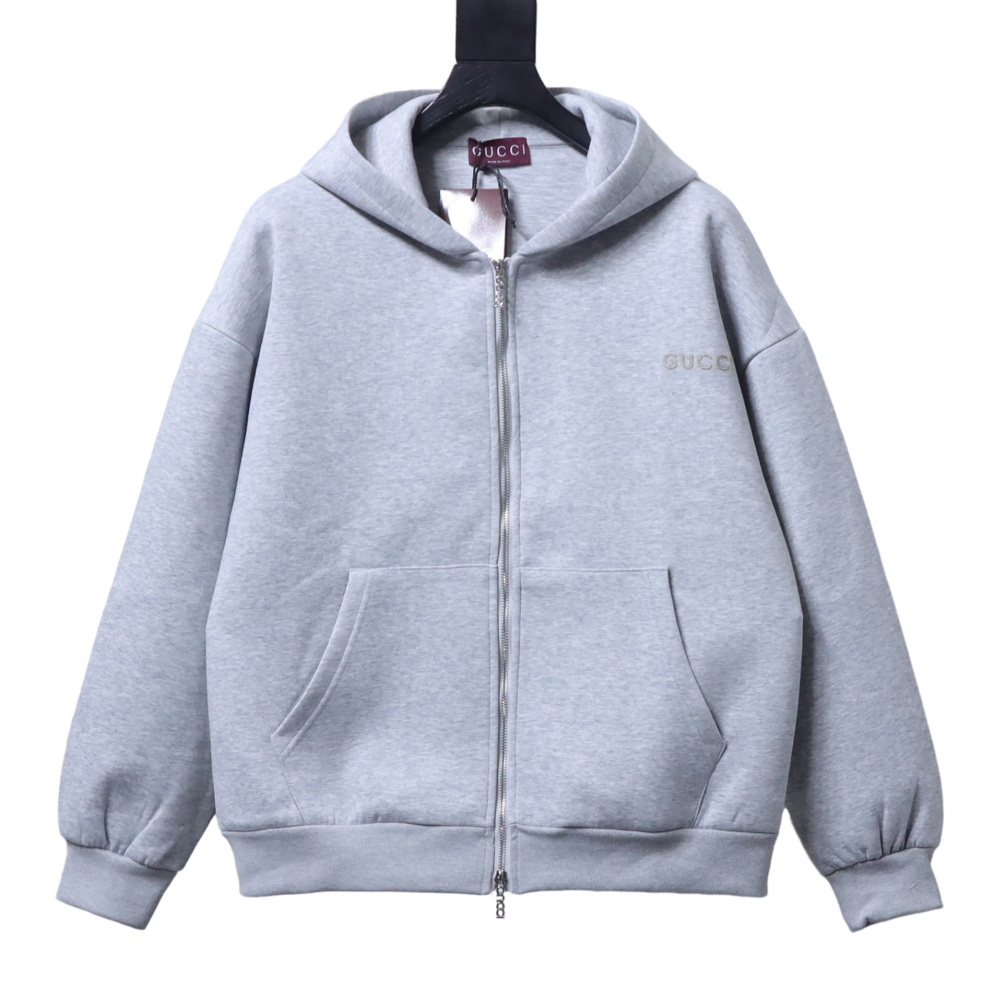 Gucci Zip-Up Sweatshirt Jacket Grey Reps - Pk Stockx