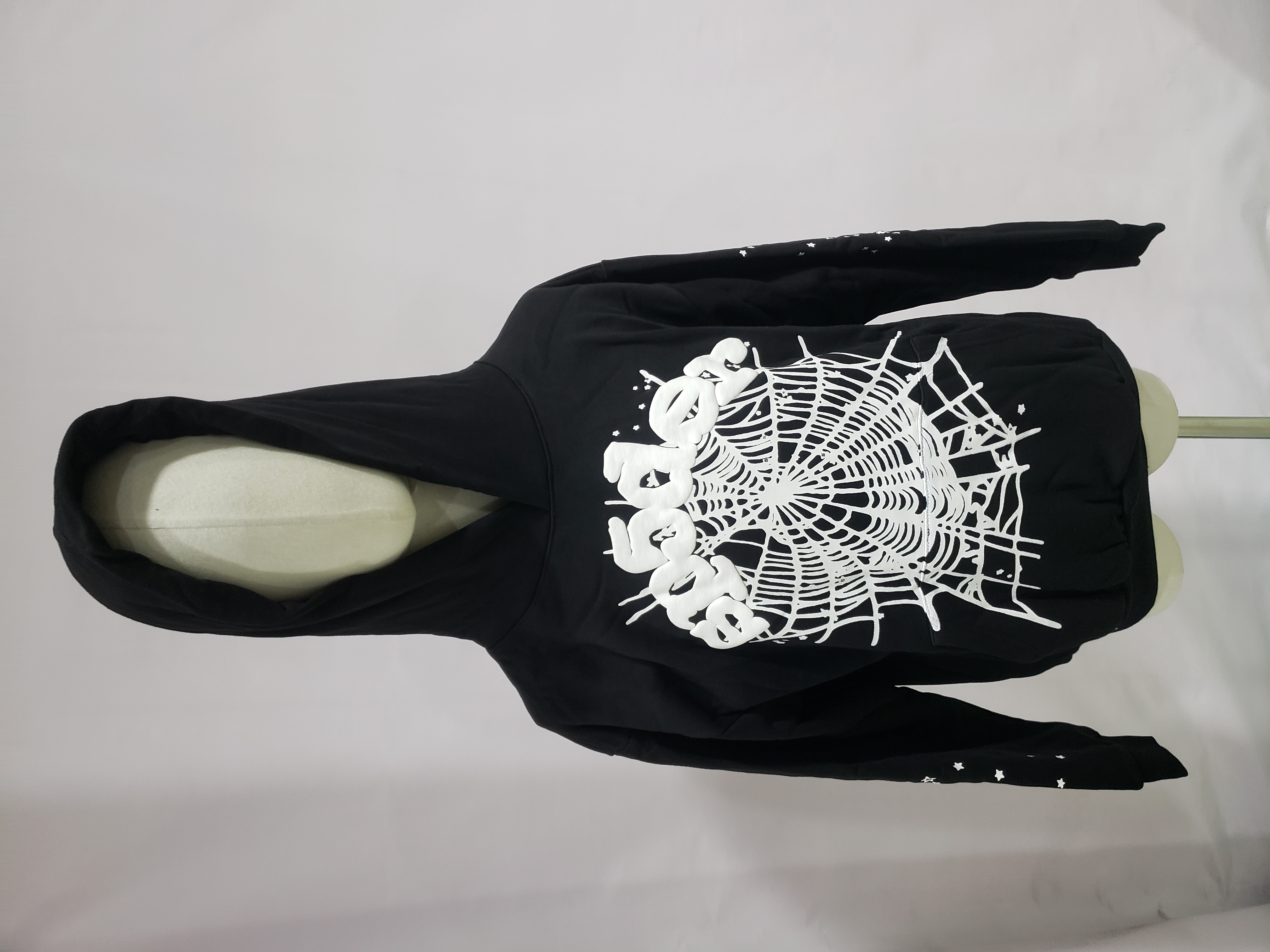 QC Photos For Spider Worldwide BLACK OG WEB HOODIE