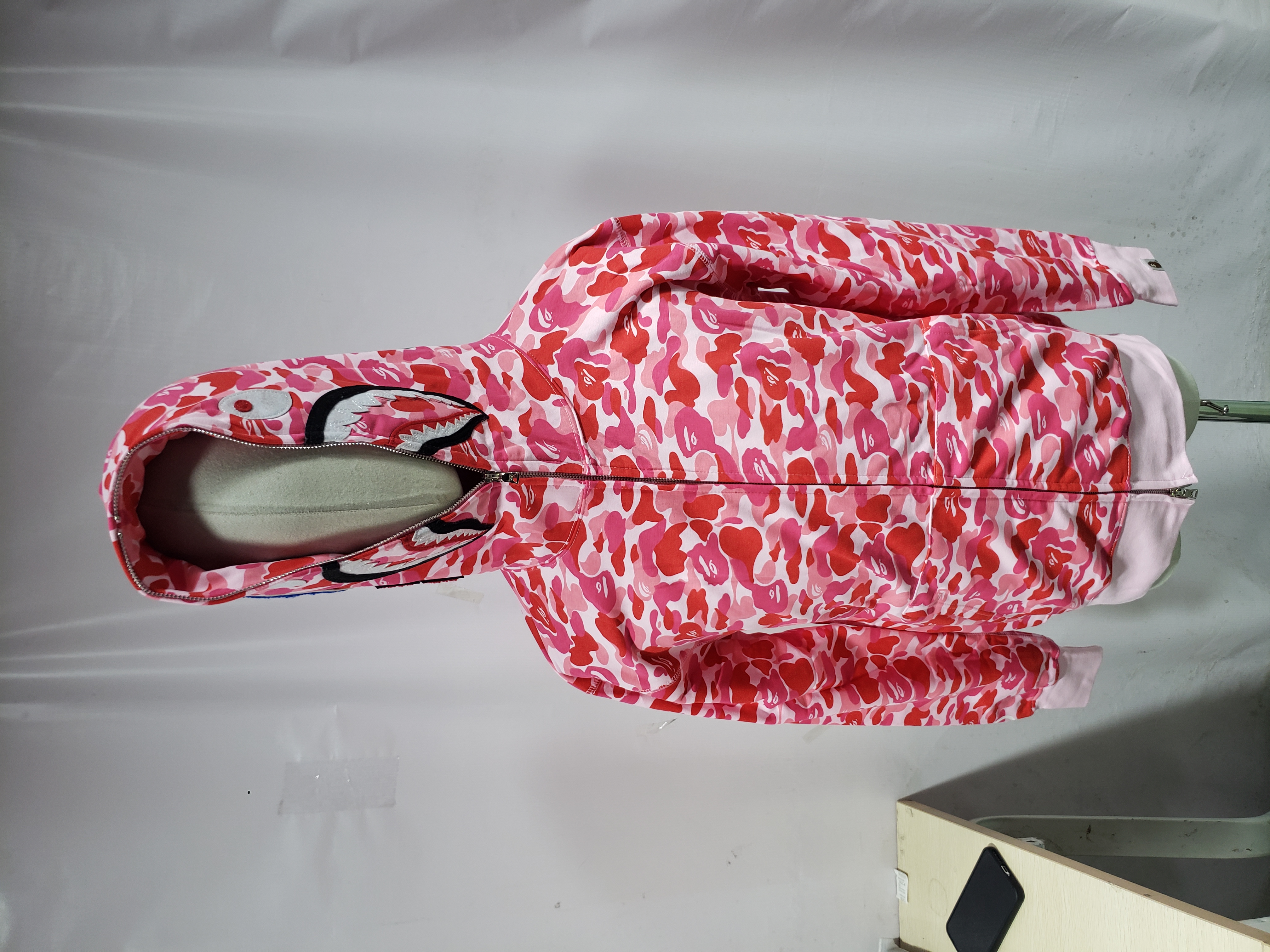 BAPE ABC Camo Shark Full Zip Hoodie Pink
