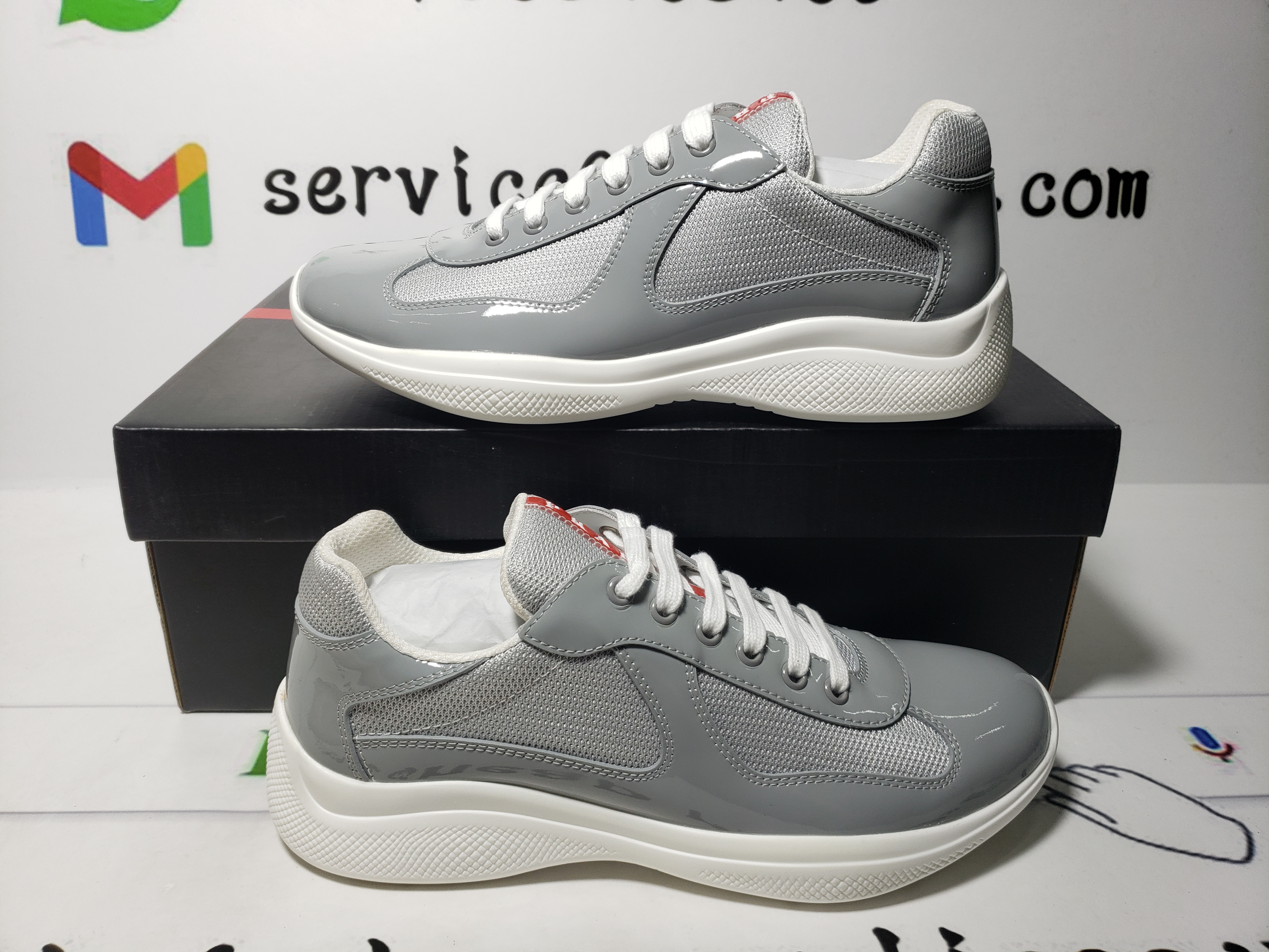 PK God Batch Prada Off-White Gray