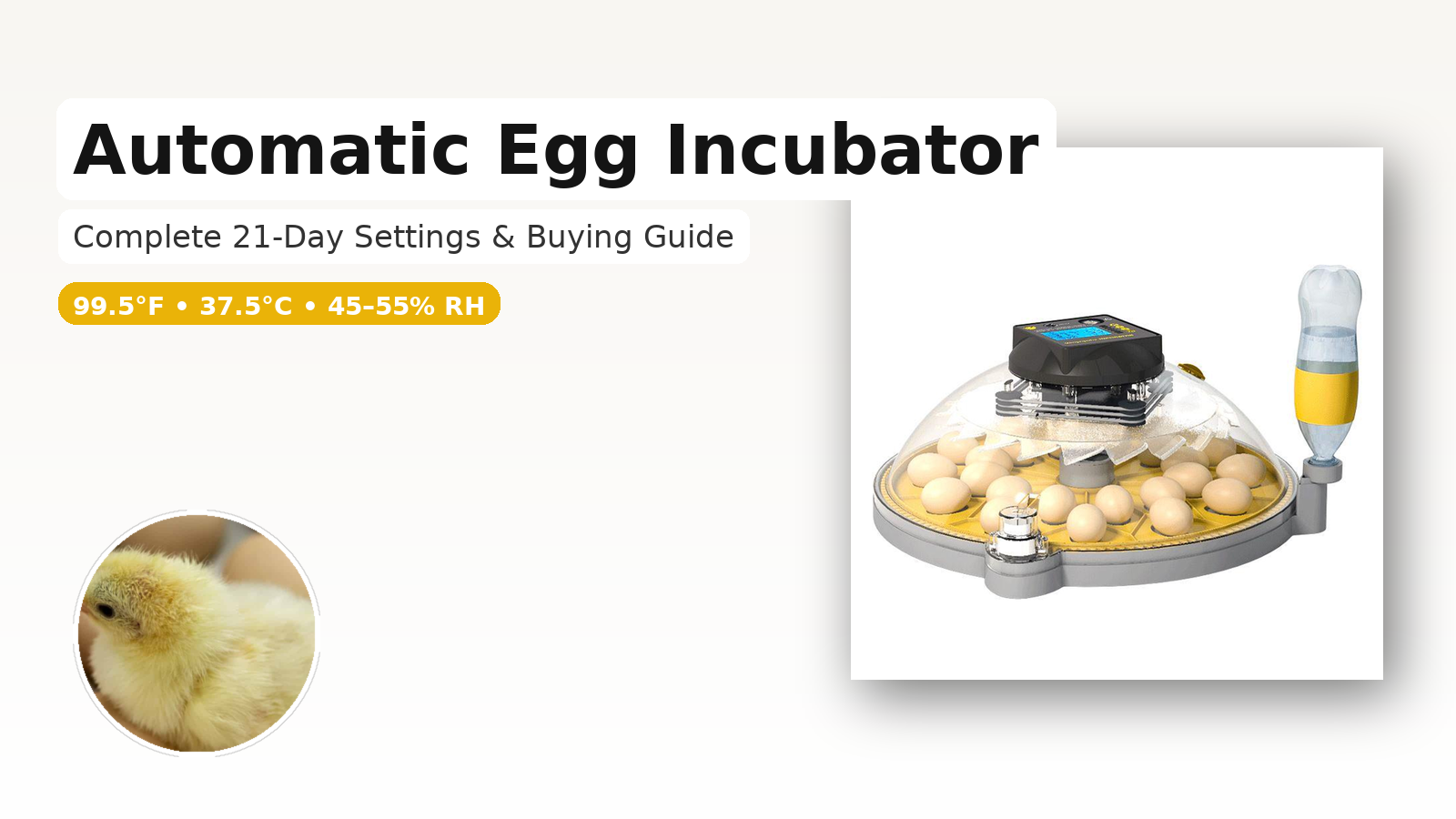 Automatic Egg Incubator Complete 21 Day Settings and Buying Guide