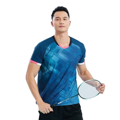 Camiseta Raglan Masculina Gola V Secagem Rápida para Esportes 01