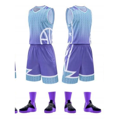 Conjunto de Basquete Masculino de Secagem Rápida e Respirável, Uniforme de Treino e Jogo Casual 02
