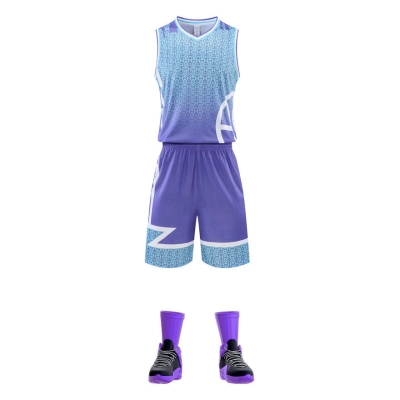 Conjunto de Basquete Masculino de Secagem Rápida e Respirável, Uniforme de Treino e Jogo Casual 01
