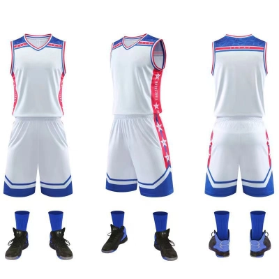 Conjunto de Basquete de Secagem Rápida em 2 Peças, Regata e Calção de Treino e Jogo 01