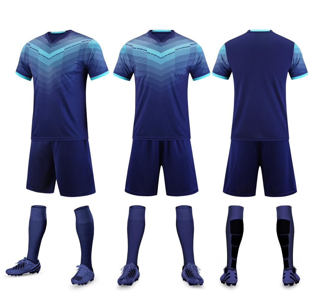 Conjunto de Futebol de Manga Curta de Secagem Rápida, Uniforme de Jogo e Treino Personalizado para Adultos e Crianças 