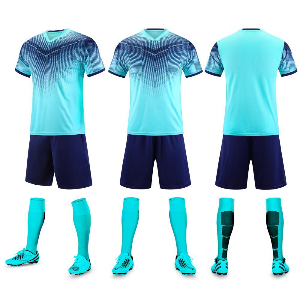 Conjunto de Futebol de Manga Curta de Secagem Rápida, Uniforme de Jogo e Treino Personalizado para Adultos e Crianças 