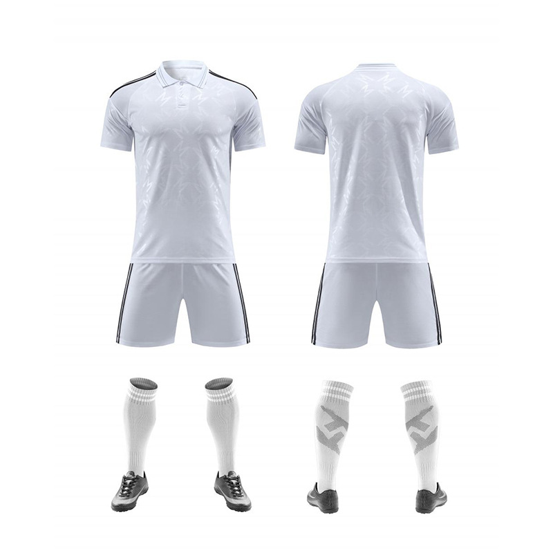 Kit uniforme futebol polo manga curta padrão geométrico sublimado
