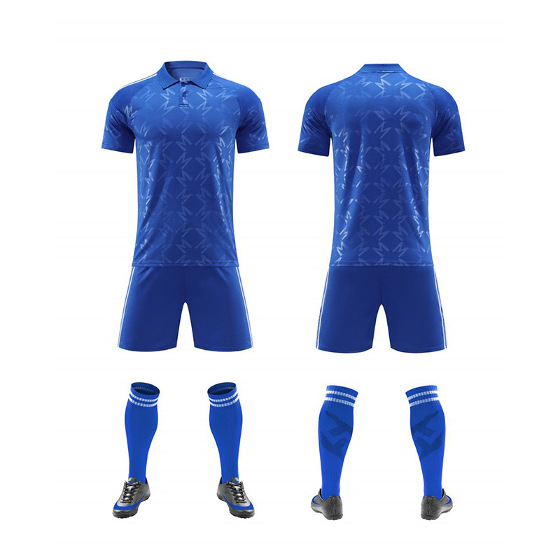 Kit uniforme futebol polo manga curta padrão geométrico sublimado