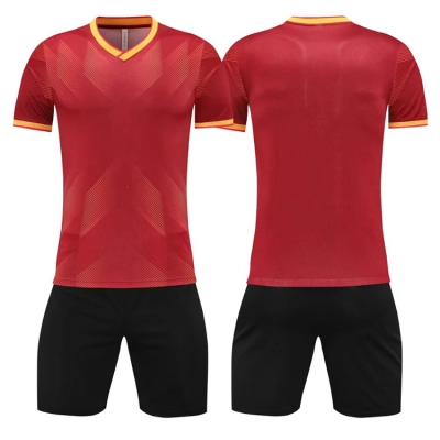 Kit uniforme futebol manga curta tecido respirável esportivo 02