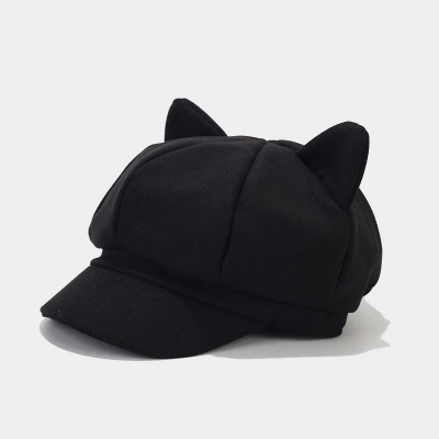 Cute Cat Ear Newsboy Cap 01