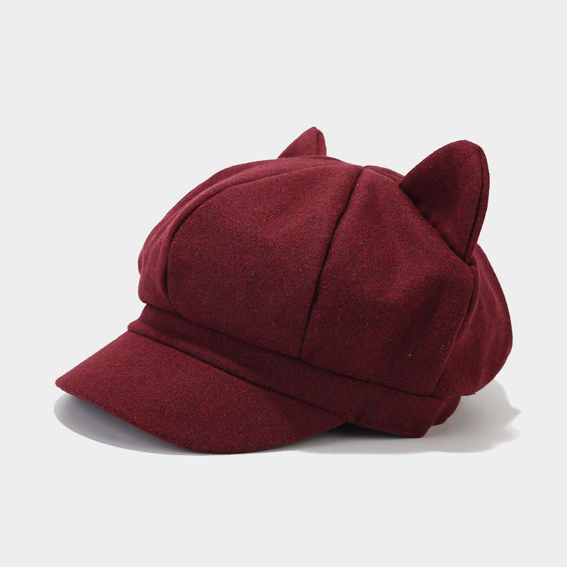Cute Cat Ear Newsboy Cap