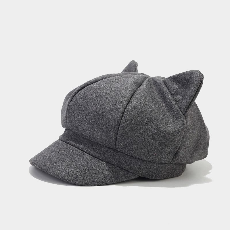 Cute Cat Ear Newsboy Cap