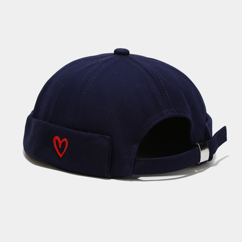 Heart Embroidered Flat Cap