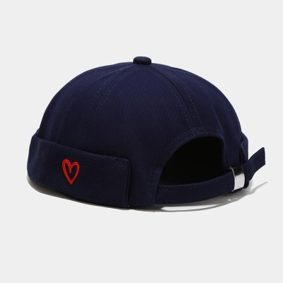 Heart Embroidered Flat Cap 01
