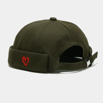 Heart Embroidered Flat Cap 02