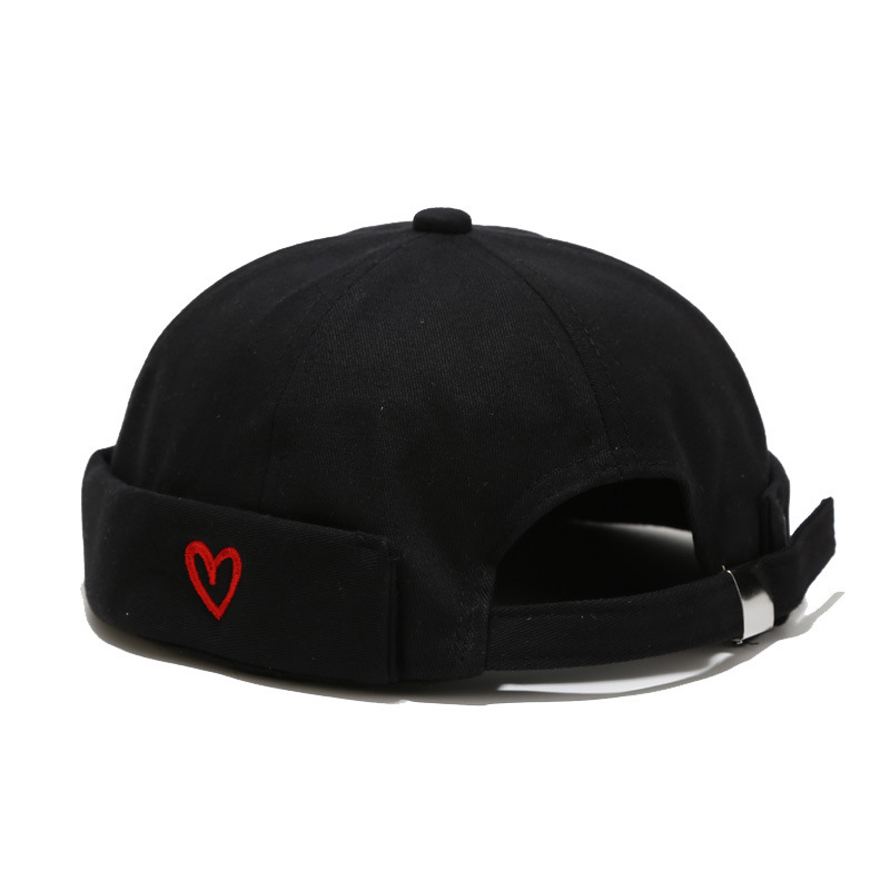 Heart Embroidered Flat Cap