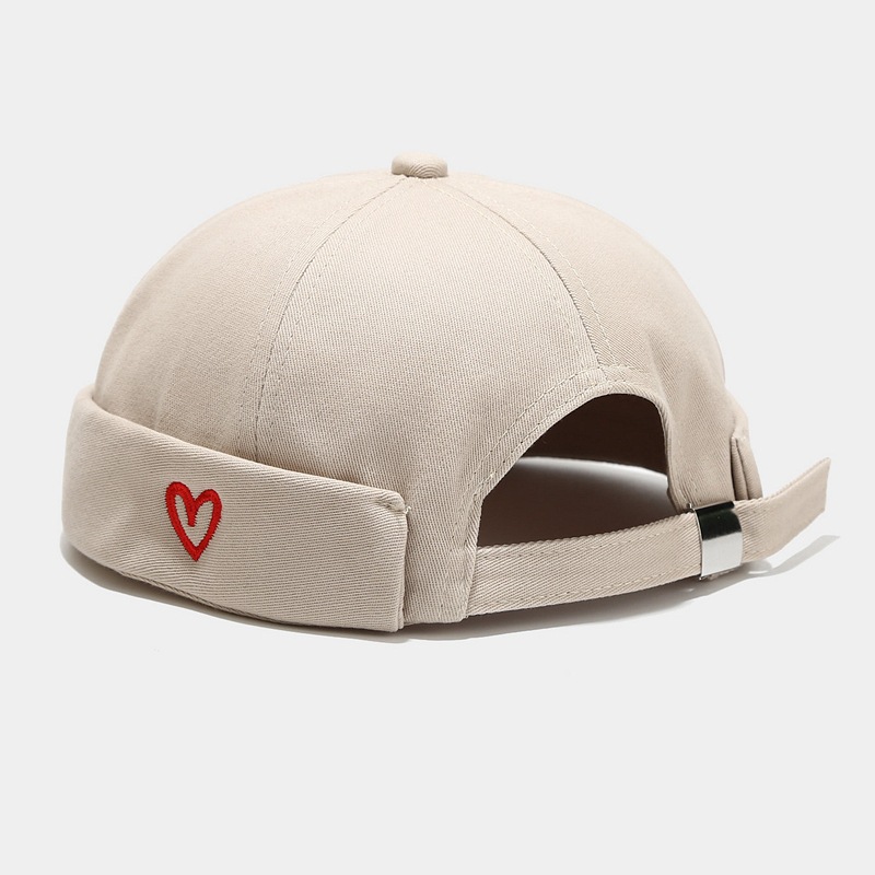 Heart Embroidered Flat Cap