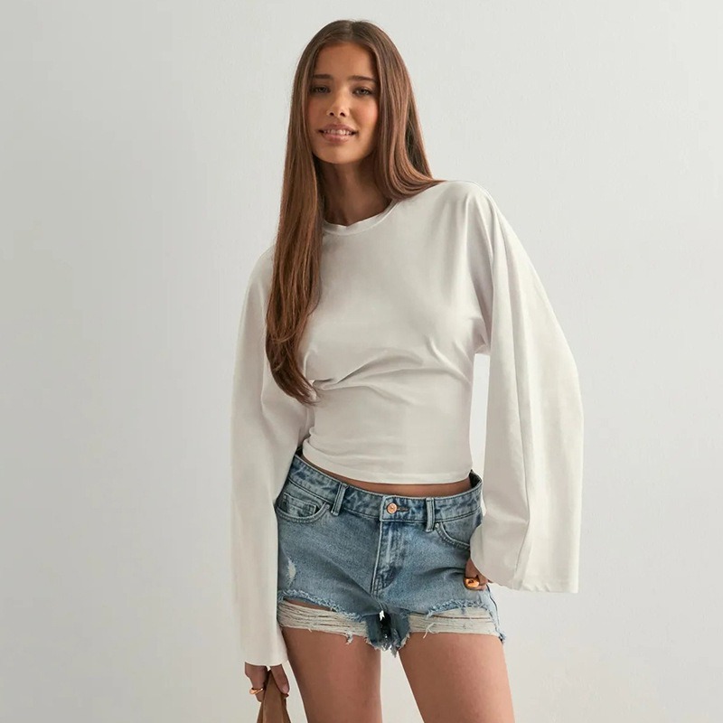 Oversized Crewneck Long Sleeve Top