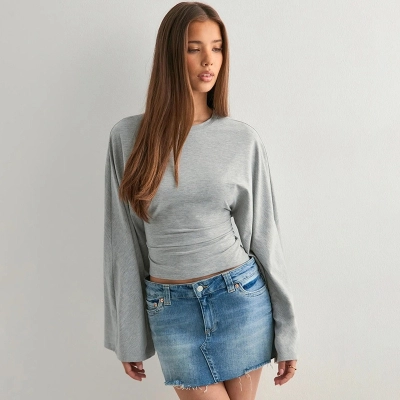 Oversized Crewneck Long Sleeve Top 01