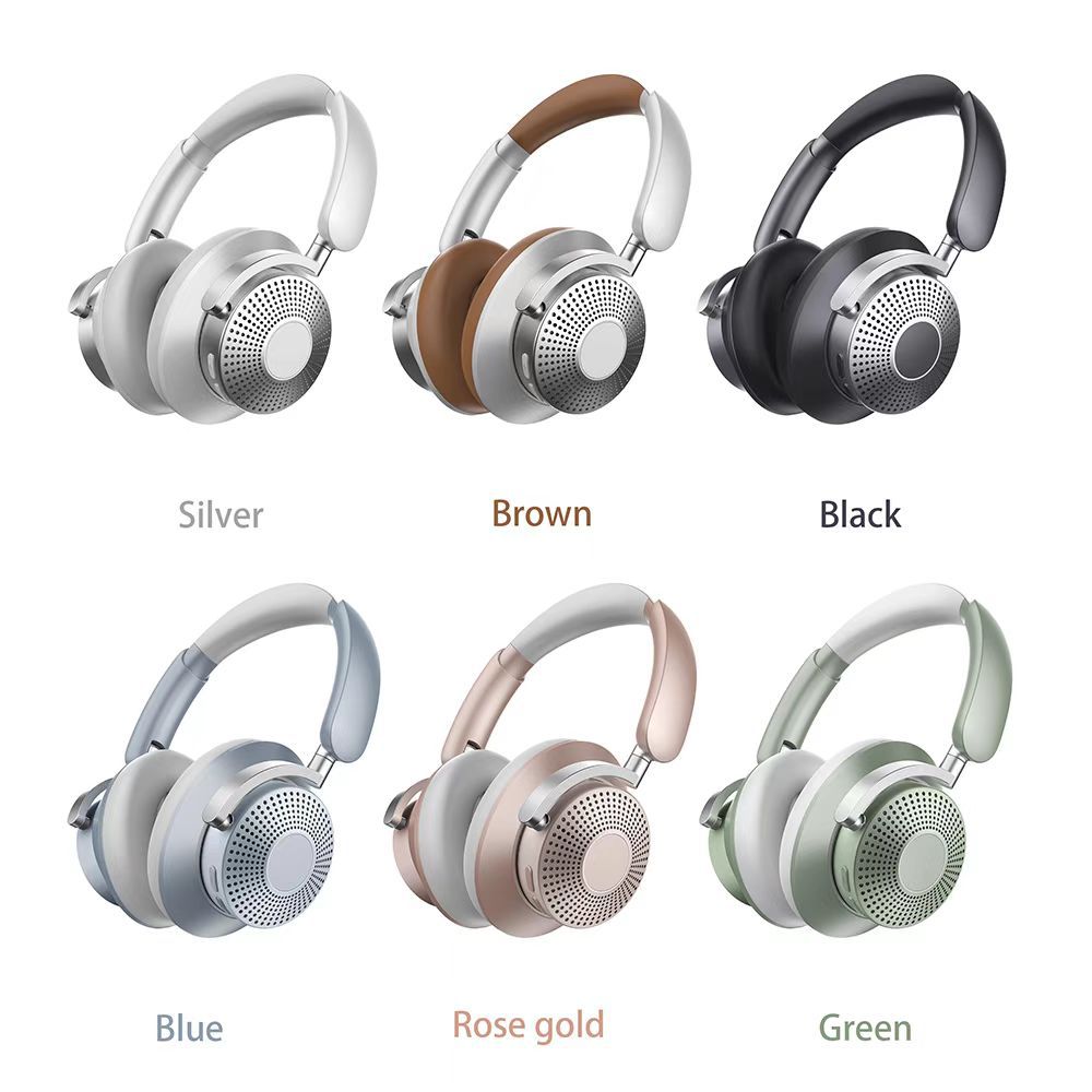 2026 Wireless Over-Ear ANC Headphones – Active Noise Cancelling, 120H Playtime, Hi-Res Audio, Low Latency for Gaming