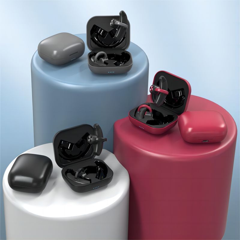 2025 Clip-On Bone Conduction Earbuds – Wireless Open-Ear Bluetooth Headphones, 36H Playtime