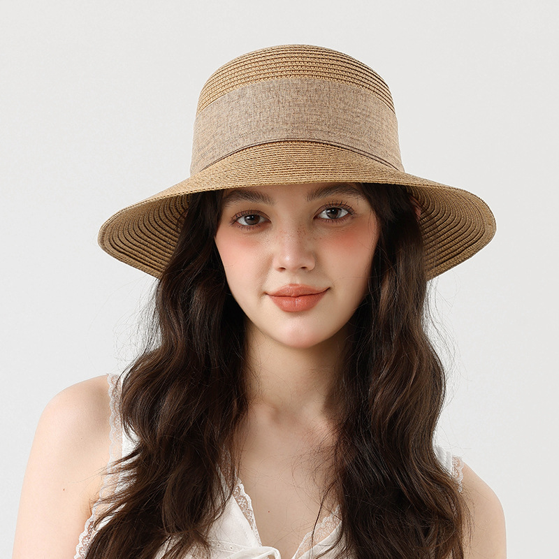 Women's Large Brim Bow Fisherman Bucket Hat for Beach Vacation & Outdoor