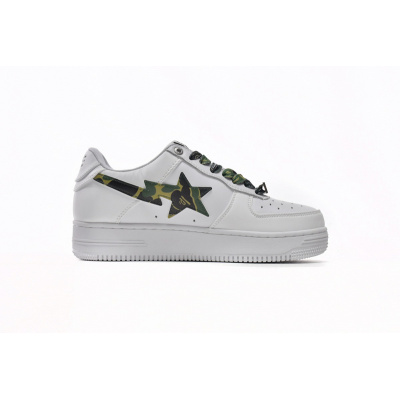 A Bathing Ape Bape Sta Low White Green Camouflage