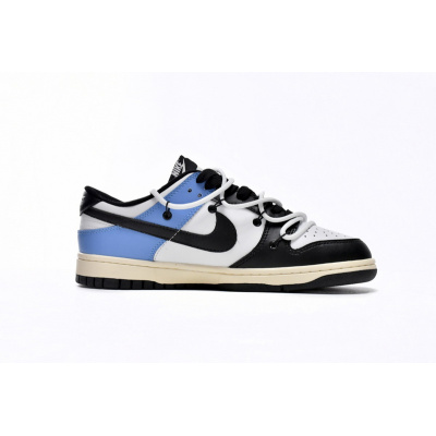 Nike Dunk Low Strap Black and White Blue