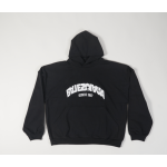 BACK FLIP ROUND HOODIE OVERSIZED IN BLACK/WHITE
