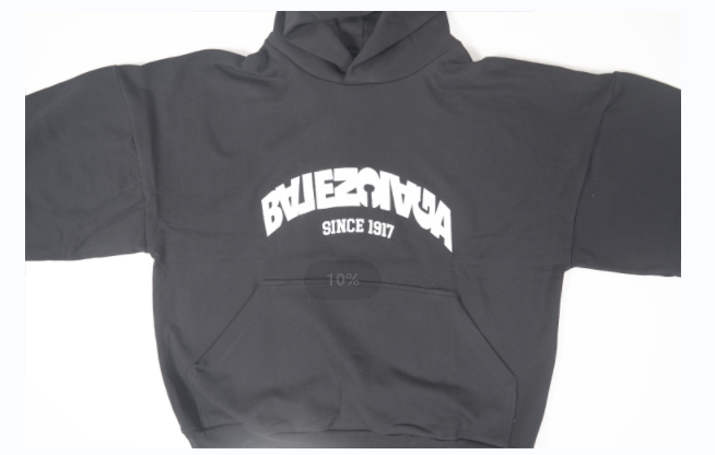 BACK FLIP ROUND HOODIE OVERSIZED IN BLACK/WHITE