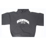 BACK FLIP ROUND HOODIE OVERSIZED IN BLACK/WHITE