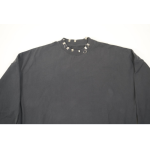 Balenciaga Pierced Round Sweatshirt Oversized in Black Faded
