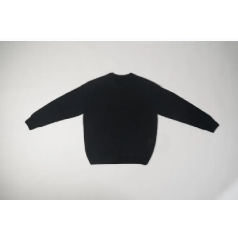 TRIOMPHE CREW NECK SWEATER IN WOOL AND CASHMERE BLACK / OFF WHITE