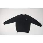 TRIOMPHE CREW NECK SWEATER IN WOOL AND CASHMERE BLACK / OFF WHITE
