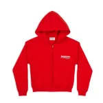 WOMEN'S POLITICAL CAMPAIGN SHRUNK ZIP-UP HOODIE SMALL FIT IN RED