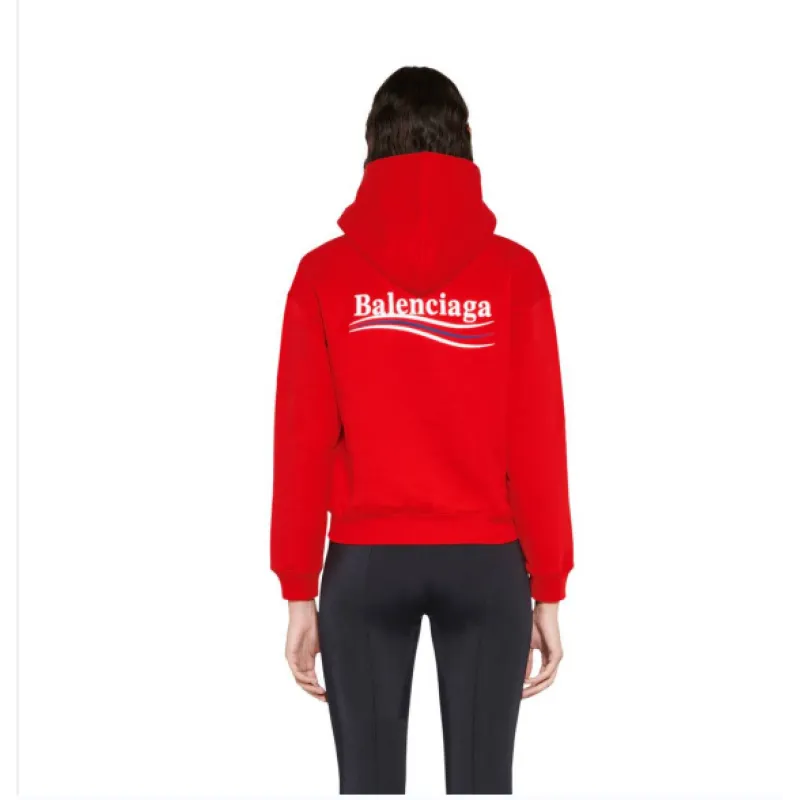 WOMEN'S POLITICAL CAMPAIGN SHRUNK ZIP-UP HOODIE SMALL FIT IN RED