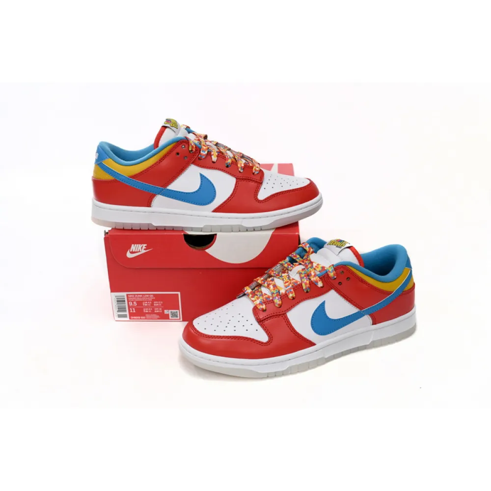 Nike Dunk Low White, red And Blue