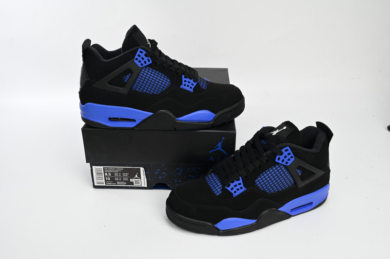 PB Batch  Air Jordan 4 Retro Black Blue