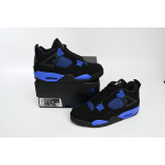 PB Batch  Air Jordan 4 Retro Black Blue