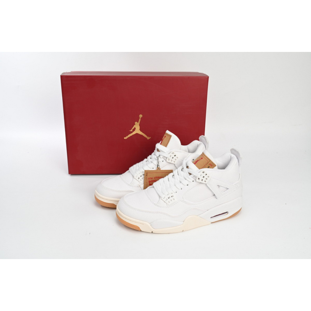 PB Batch  Levis x Air Jordan 4 Levi's White
