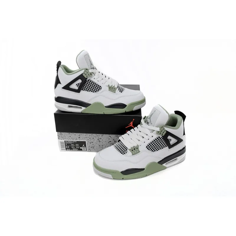 PB  Batch  Air Jordan 4 WMNS “Oil Green”Seafoam (W)