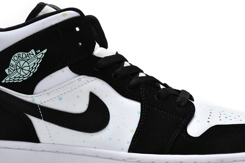 MID Air Jordan 1 Mid GS White Black Teal Tint