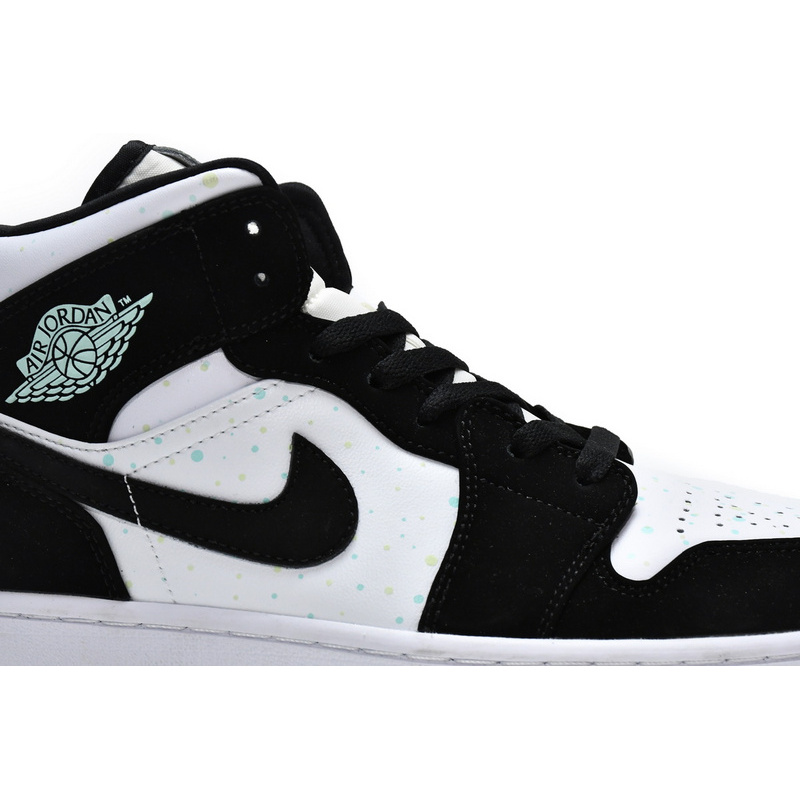 MID Air Jordan 1 Mid GS White Black Teal Tint