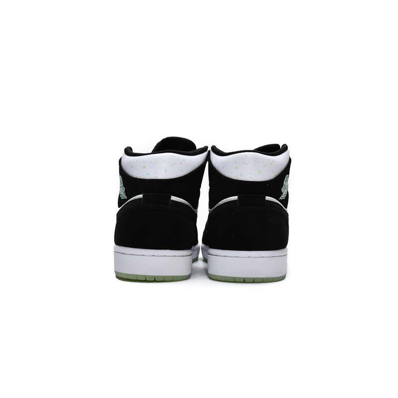 MID Air Jordan 1 Mid GS White Black Teal Tint