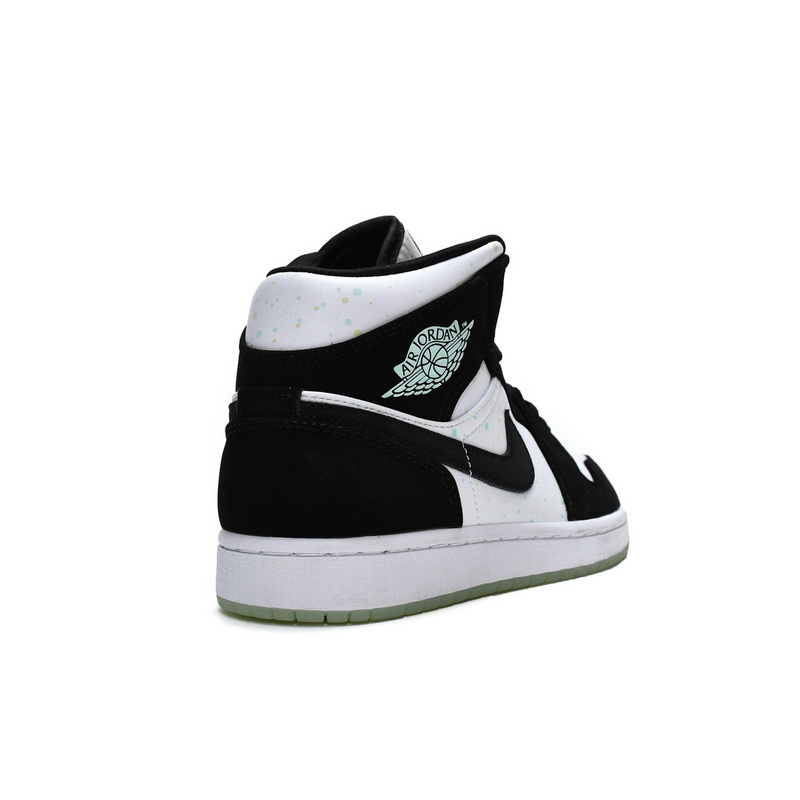 MID Air Jordan 1 Mid GS White Black Teal Tint