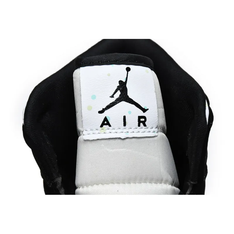 MID Air Jordan 1 Mid GS White Black Teal Tint