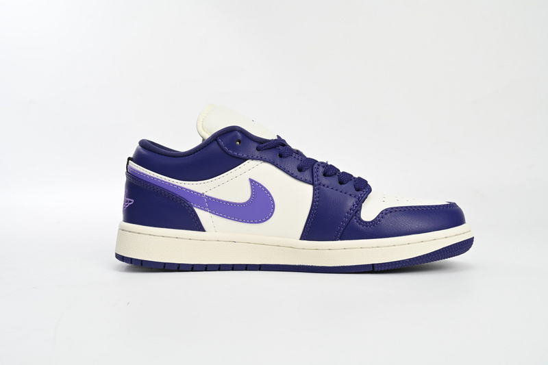 XH Travis Scott x Air Jordan 1 Low Sail White Purple